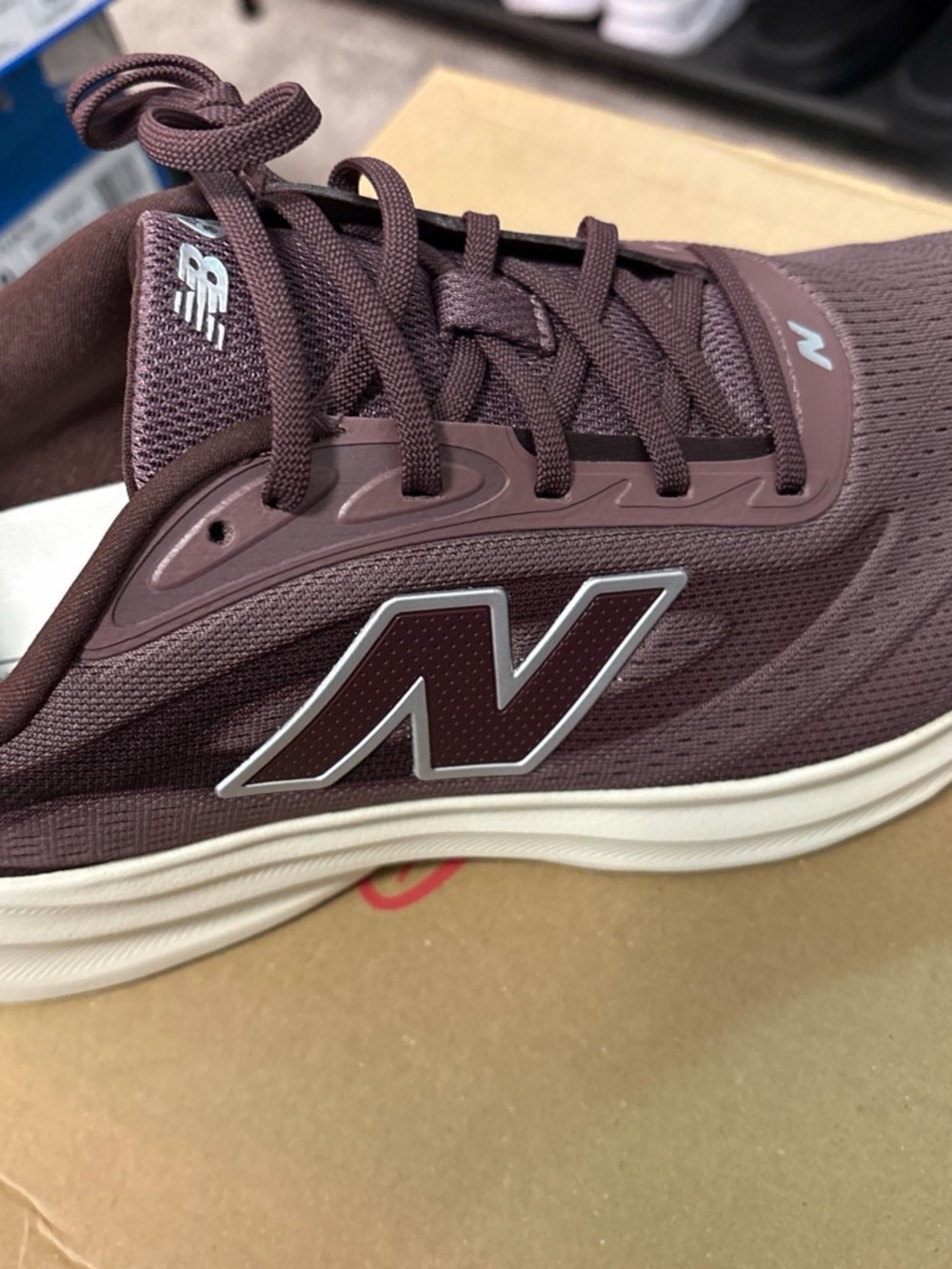 New Balance Men's Wine Maroon Athletic Sneakers